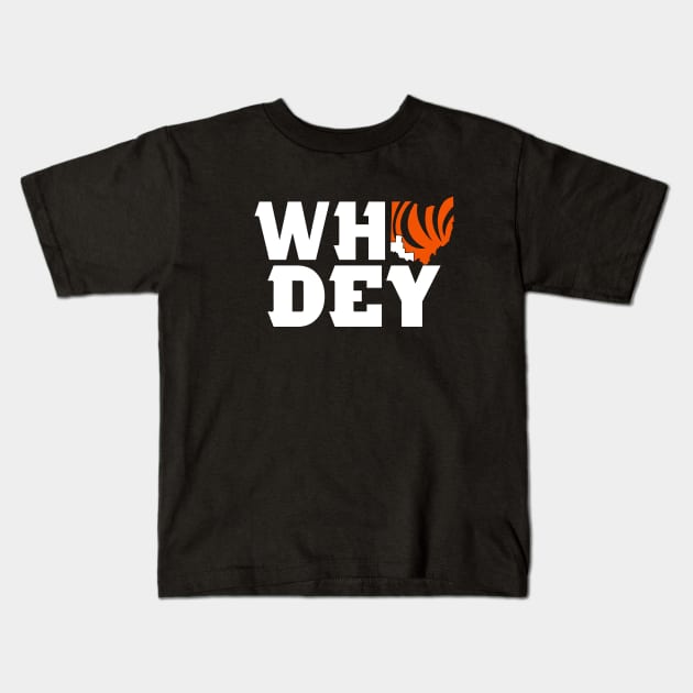 Who Dey, Cincinnati Football themed Kids T-Shirt by FanSwagUnltd